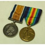 Medals, World War I, a pair, British War and Victory, named to 188679 Gnr C W Hague,