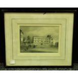 English School (19th century) A Public School indistinctly signed, monochrome watercolour,