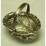 An Edwardian silver swing-handled sweetmeat basket, Henry Matthews,