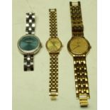 A Tissot gentleman's stainless steel gold plated Stylist wristwatch, baton indicators,