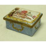 A George III South Staffordshire enamel rectangular table snuff box,