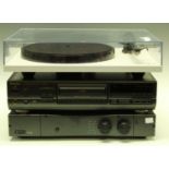 A Rega Planar P1 turntable; a Rega Brio3 amplifier;