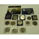 UK coins: collection of UK commemorative crowns: 1965,