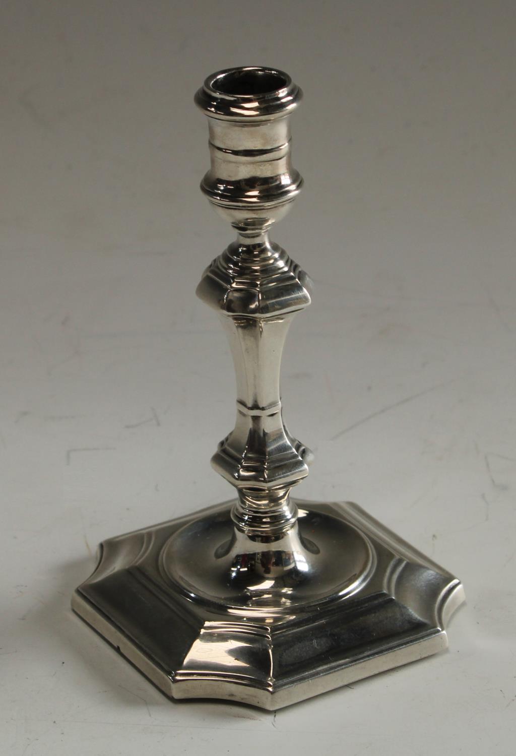 An Edwardian silver taperstick, in George I style, Sheffield 1902,