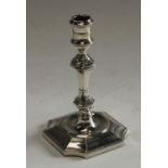 An Edwardian silver taperstick, in George I style, Sheffield 1902,