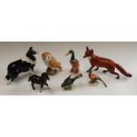 Beswick - various models, sheep dog, fox, barn owl, duck, pheasant, foal,