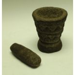 A Javanese pestle and mortar