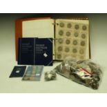 UK coins: a collector's album, ring-bound plastic covered with 16 lear plastic pocket pages,