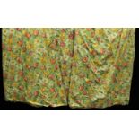Textiles - a pair of Laura Ashley floral curtains;