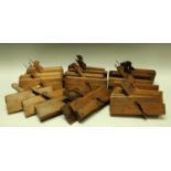 Tools - a collection of 26 wooden planes,