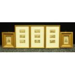 Royalty - Victorian School (19th century), a set of nine Baxter cabinet or miniature prints,