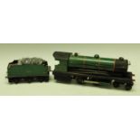 A Bowman O Gauge live steam 4-4-0 locomotive and tender, no.