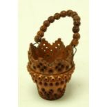 A 19th century coquilla nut basket,