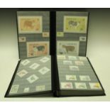 Stamps, 2 large stock books,