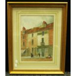 Paul Braddon Baxter's House and Shop, High Street Lewes, Sussex signed, watercolour, 37cm x 26cm,