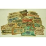 World bank notes, mostly well circulated,