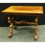 A ‘Baroque’ low sitting room table, rectangular top,