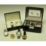 Watches - a Sovereign 9ct gold cased gentlemans dress watch, boxed; others, PWC incabloc, Sekonda,