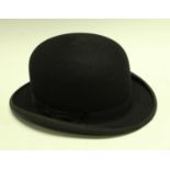 A bowler hat, Fur Felt Hat, Made in England,