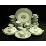 A Royal Worcester Woodland pattern part dinner and tea service comprising dinner plates,