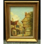 S Knight Street Scene signed,