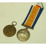Medals, World War I, a pair, British War and Victory, named to 214324 Gnr H J Harrison,