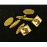 A pair of equestrian cuff links,