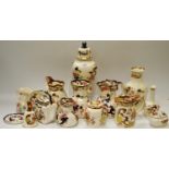 Mason's Ironstone Mandalay, Brown Velvet and Chinese Peony pattern jugs, vases, teapot,