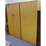 A Gibbs furniture double wardrobe and conforming single wardrobe (2)