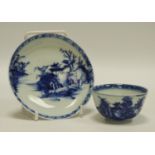 The Nanking Cargo, a Chinese blue and white tea bowl and saucer, mid 18th century,