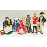 Royal Doulton figures - The Captain HN2260; The Piper HN2907; The Lifeguard HN2781;