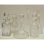 Decanters - Neo Classical cut glass decanter,