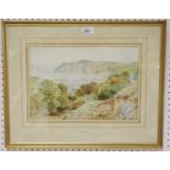 Ebenezer Wake Cook (1843-1926) watercolour,View of Lynton,signed 23 x 34cm,