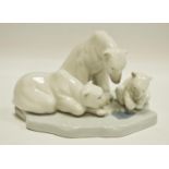 A Lladro figure group polar bears, no.