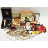 Costume Jewellery - various silver chains, pendants, bracelets,