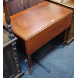 A Victorian mahogany Pembroke table, 72cm high x 92cm wide x 55cm long,