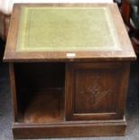 A reproduction oak free standing book case,