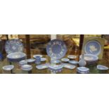 Wedgwood Jasperware including year plates, trinkets , jars and covers, vase etc.