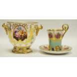 A Royal Crown Derby cahepot decorated by Albert Gregory;