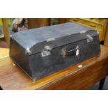 Automobilia - a vintage car motoring trunk,