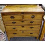 A George III crossbanded oak chest,