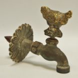 Garden Salvage - An interesting brass outdoor tap,