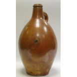 A large 18th century salt glazed 2 gallon Bellamine type vessel,