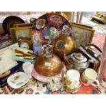 Boxes & Objects - a late 19th century vanity case; a mahogany mantel clock, Murgatroyd & Horsfall,