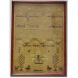 An early Victorian sampler ' To Phena Holmes aged 13 1845',