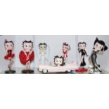 Betty Boop - large resin figures including limited edition Pink Cadillac;