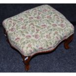 An early Victorian mahogany footstool c.
