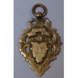 A 9ct gold fob 5.