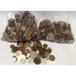 Numismatics - 19th century and later world coinage including George III and later (two bags)