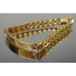 A 9ct gold identity bracelet,